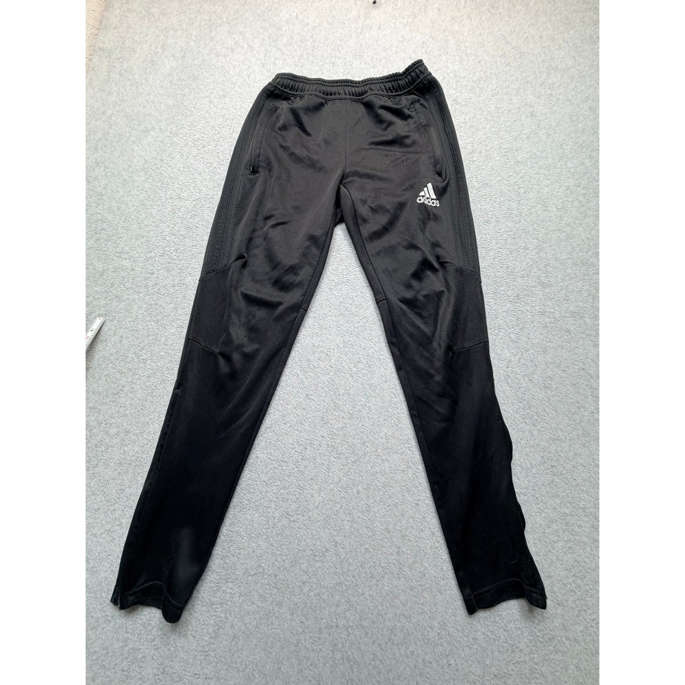 Adidas Tiro Soccer Training Pants Black Tapered Athletic Joggers Mens Small